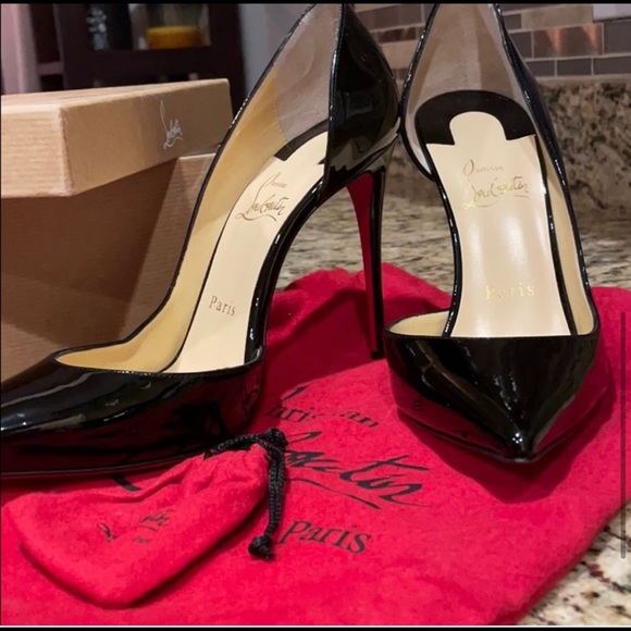 Iriza 100 Black Patent Heels - Picture 2 of 11